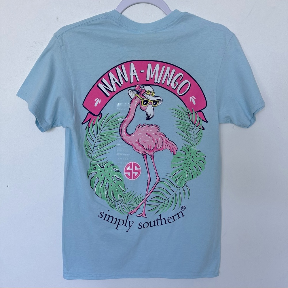 Simply Southern Preppy Nana Flamingo Tee - Picture 2 of 8